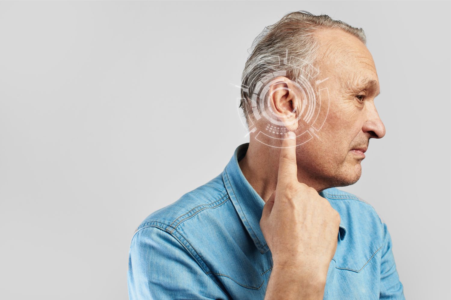 man with tinnitus
